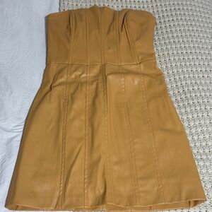 Zara Leather Mini Dress